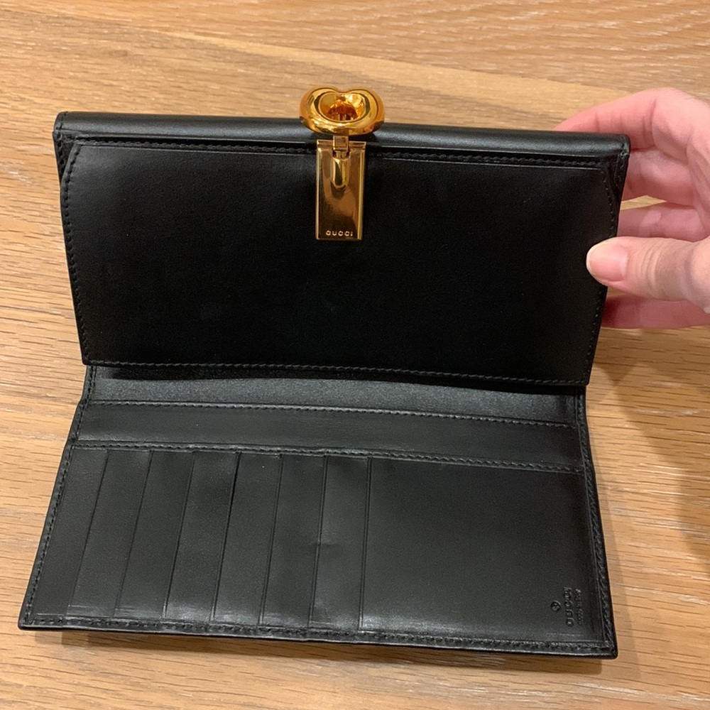 Gucci Guccissma leather logo wallet black - Picture 5 of 13